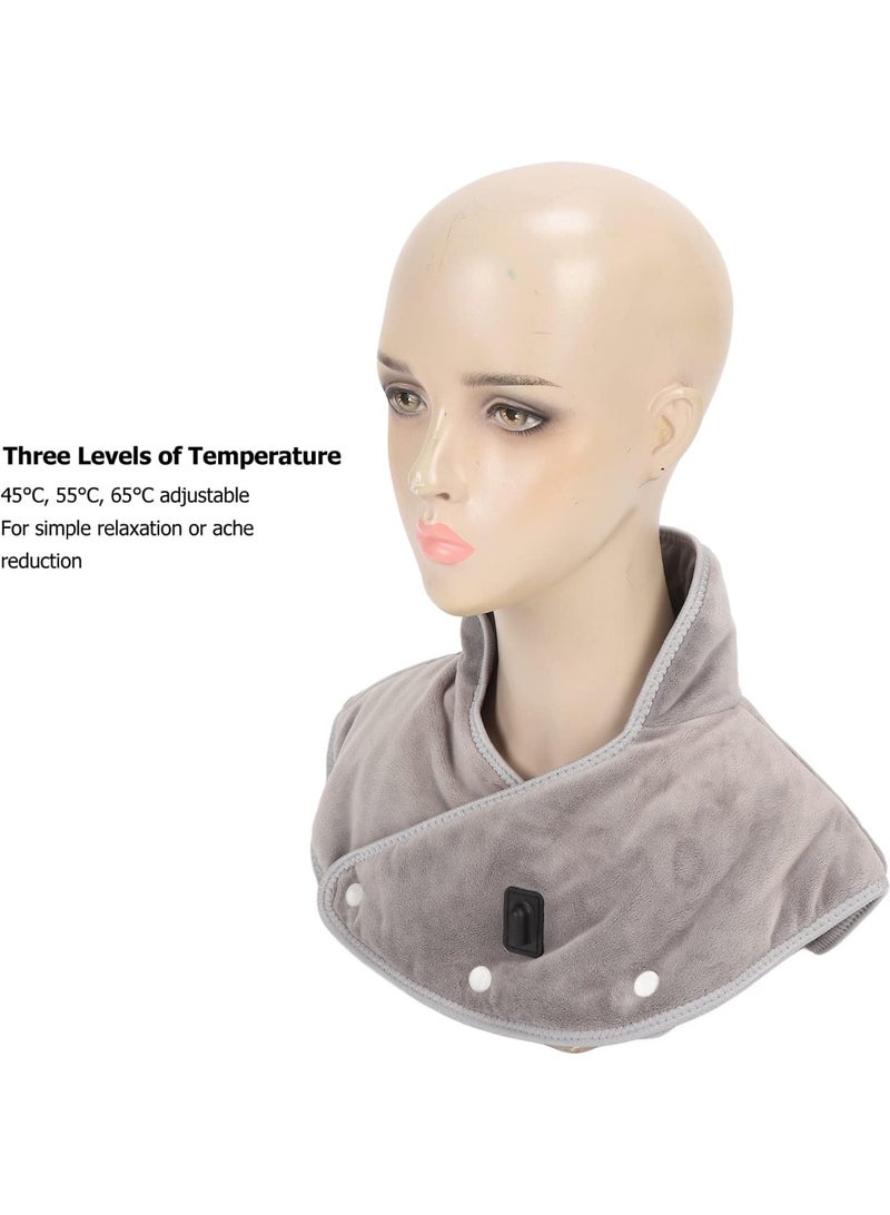 وسادة حرارية كهربائية كبيرة للرقبة والأكتاف والظهر - 3 مستويات حرارة قابلة للتعديل وتصميم مريح لتخفيف الإجهاد والاسترخاء الشامل للجسم - Image 2